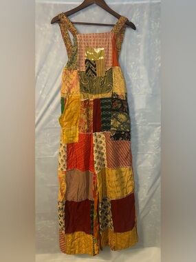 Colorful Patchwork Overalls